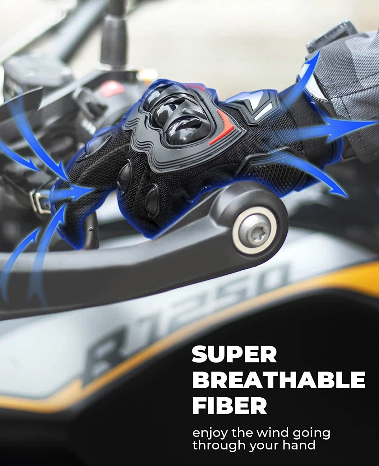 Motorcycle Gloves Carbon Fiber Touch Screen Motorbike Cycling Full Finger Gloves