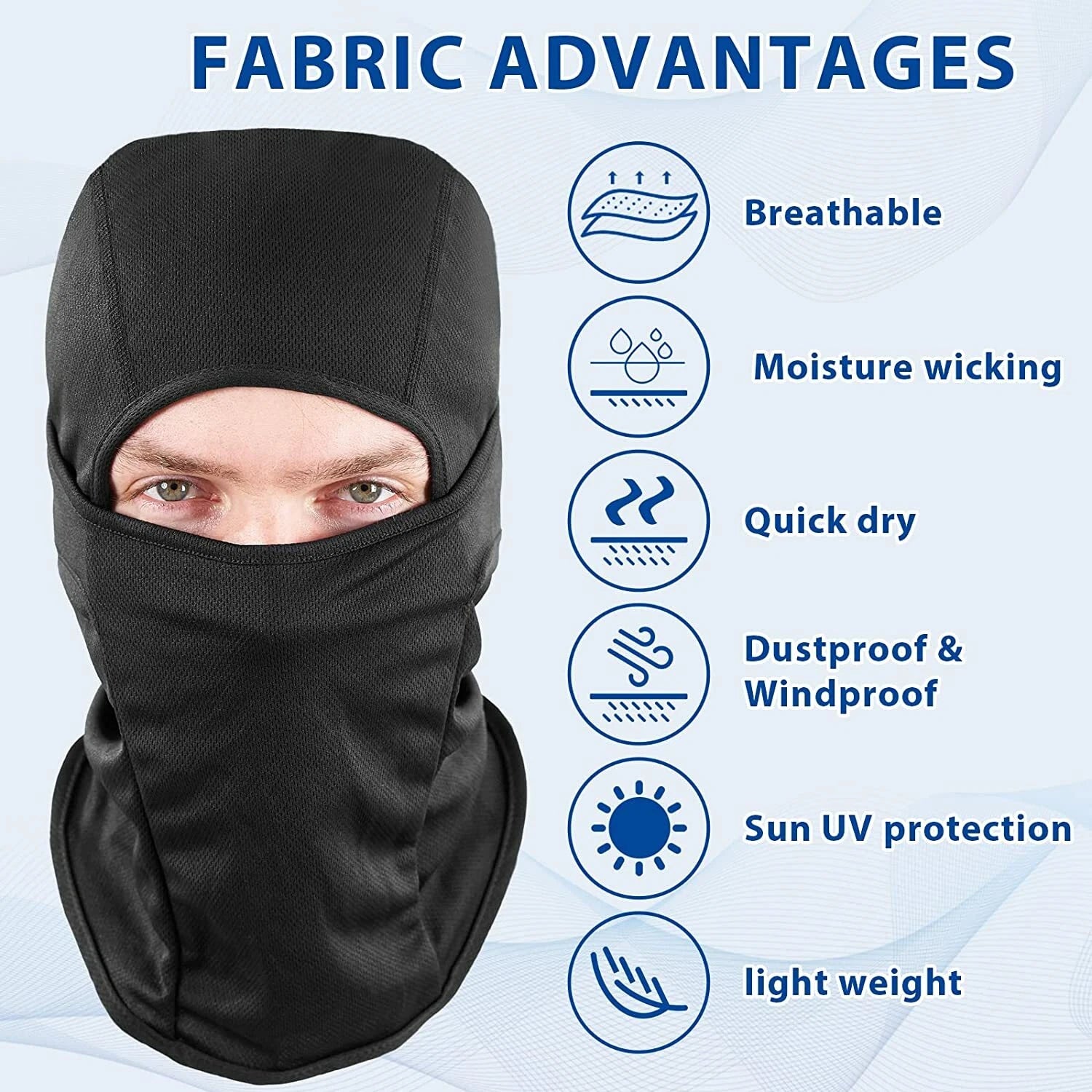 Balaclava Full Face Mask Breathable for Riding Motorcycle UV Protection Sun Hood